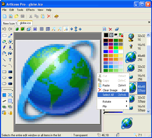 Software screen shot: ArtIcons Pro