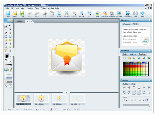 Software screen shot: IconCool Studio